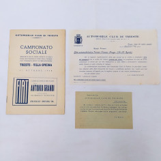 Lotto documenti ACI Trieste 1948 Macchie