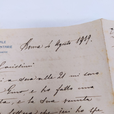 Lotto 12 lettere e cartoline al generale Rovida Anni vari Macchie