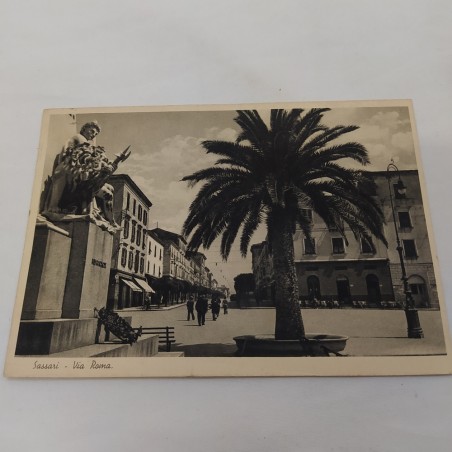 Cartolina illustrata Sassari firmata Margherita Carosio anni 30 Ingiallimento