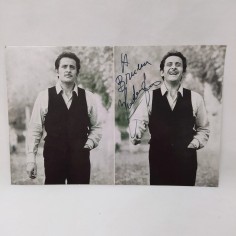 Cartolina Domenico Modugno con autografo Buono