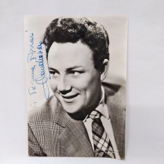 Cartolina con autografo Claudio Villa Buono
