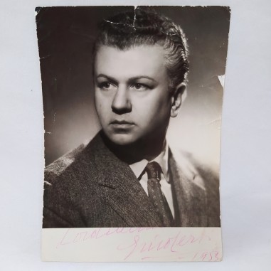 Fotografia con autografo Gino Cervi 1953 Segnata