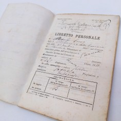 Libretto personale Regio Esercito Italiano di Rodolfo Cervi 1904 Macchie 2