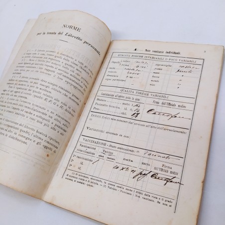 Libretto personale Regio Esercito Italiano di Rodolfo Cervi 1904 Macchie