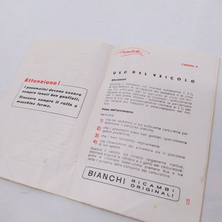 Libretto Uso/manutenzione Aquilotto 45 c.c. Bianchi Macchie 1953