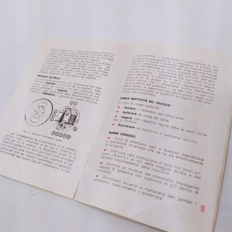 Libretto Uso/manutenzione Aquilotto 45 c.c. Bianchi Macchie 1953