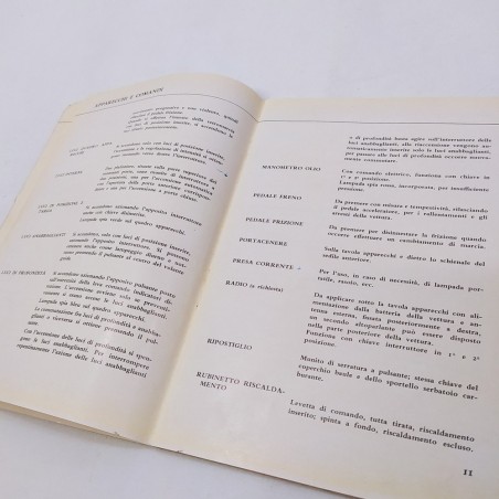 Libretto Uso e manutenzione Lancia Flavia 1964 Macchie