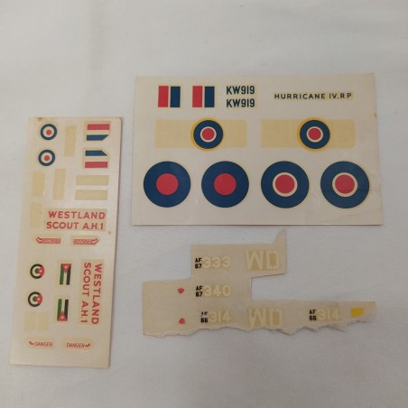 Album decalcomanie ad acqua uso modellismo militare aereo Buono