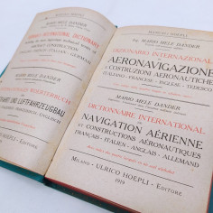 Manuale Hoepli Dizionario di aeronavigazione 1919 Buono 2