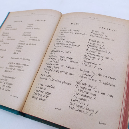 Manuale Hoepli Dizionario di aeronavigazione 1919 Buono