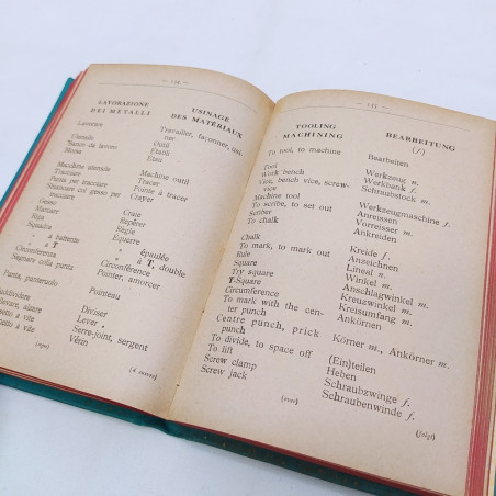 Manuale Hoepli Dizionario di aeronavigazione 1919 Buono