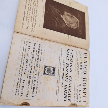 Catalogo genearale enciclopedico delle edizioni Hoepli 1954 Ingiallimenti