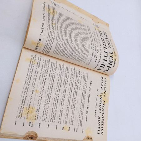 Catalogo genearale enciclopedico delle edizioni Hoepli 1954 Ingiallimenti