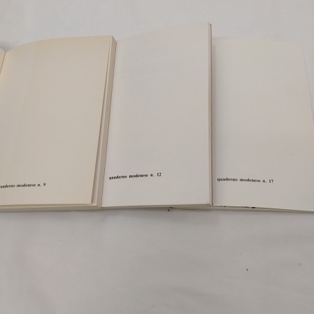 Lotto Quaderni modenesi num. 9, 12, 17 Annate 1980, ‘81, ‘84, Ugo Preti Buono
