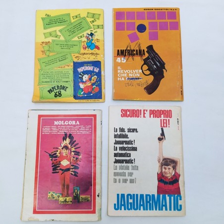 Lotto 4 Gli albi di Topolino 1967/68/69 Ingialliti Annotazioni a penna sul retro