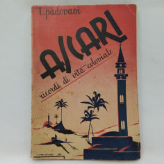Volume Ascari Ricordi di vita coloniale 1936 Dedica dell’autore Padovani Macchie