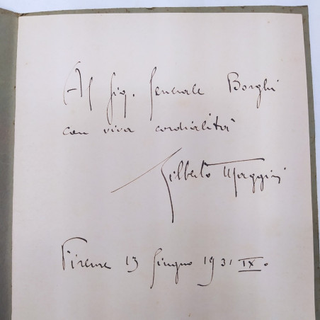 Lotto 2 numeri Il fante 1930 con dedica dell’autore Gilberto Maggini Macchie