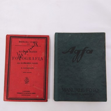 Lotto 2 manuali fotografici AGFA e Santoponte 1897 Macchie