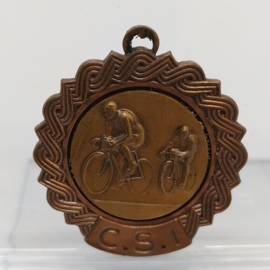 Medaglia ciclismo C.S.I.1956 diam. 3,48 cm Leggera ossidazione