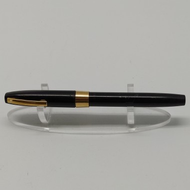 Penna stilografica Sheaffer pennino 14K fusto resina nero In parte segnato