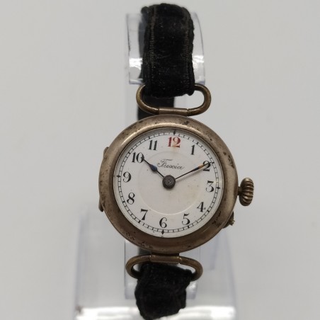 Orologio primi 900 da riparare Cinturino velluto Quadrante apribile Patina