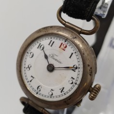 Orologio primi 900 da riparare Cinturino velluto Quadrante apribile Patina 2
