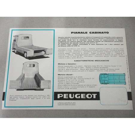 PROSPEKT BROCHURE DEPLIANT PEUGEOT J7 PIANALE CABINATO
