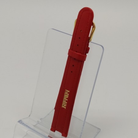 NOS Cinturino orologio polso uomo Ferrari Formula rosso Fibbia dorata Nuovo