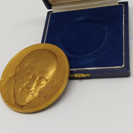 Medaglia in bronzo Saint Vincent de Paul e Sainte Louise de Marillac 1660-1960