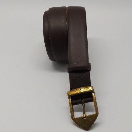Cintura Lamborghini 40/100 in vera pelle made in Italy con fibbia color ottone