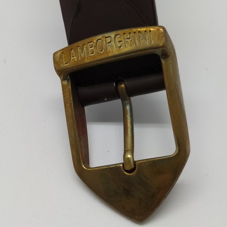 Cintura Lamborghini 40/100 in vera pelle made in Italy con fibbia color ottone