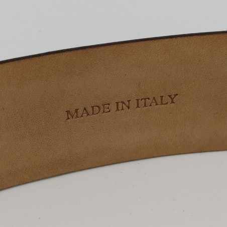 Cintura Lamborghini 40/100 in vera pelle made in Italy con fibbia color ottone