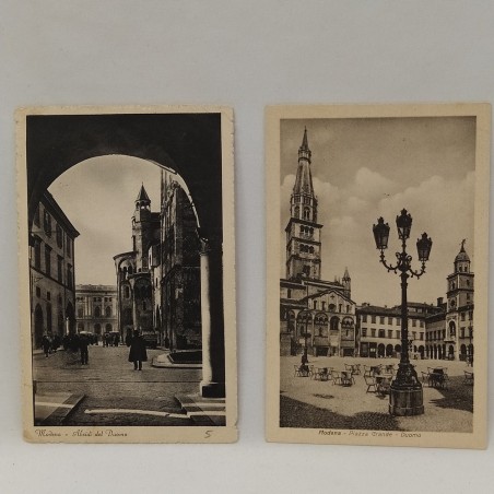 Lotto 75 cartoline storiche Modena foto e disegni dal '700 Ingiallimenti