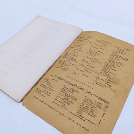 3 libretti d'opera Verdi e Donizzetti ed. 1873, 1932, 1933 Segni del tempo