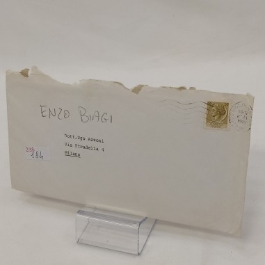 Lettera firma Enzo Biagi 1970 in carta intestata Il Resto del Carlino Buono