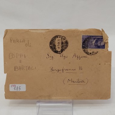 Lettera Emanuele Castorina a proposito di Coppi e Bartali 1949 Segni del tempo