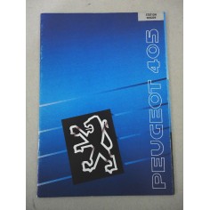 PROSPEKT BROCHURE DEPLIANT PEUGEOT 405 STATION WAGON 1990 SCHEDA ESTESA