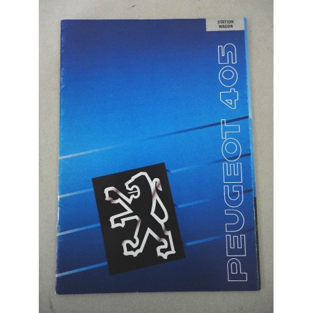 PROSPEKT BROCHURE DEPLIANT PEUGEOT 405 STATION WAGON 1990 SCHEDA ESTESA