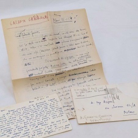Lotto 4 lettere scrittori Garrone, Ferrara, Gentile, Viansson-Ponté Buono
