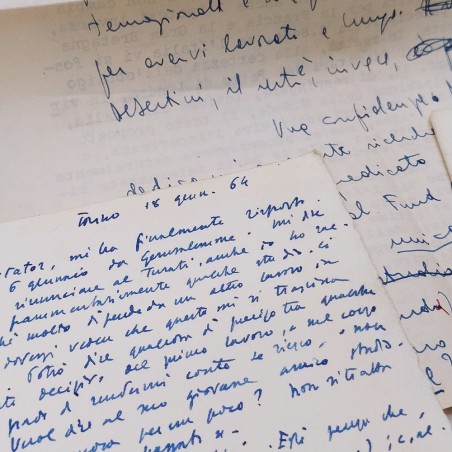 Lotto 4 lettere scrittori Garrone, Ferrara, Gentile, Viansson-Ponté Buono