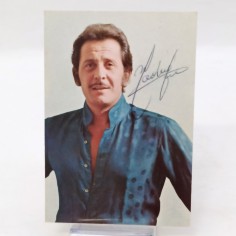 Cartolina autografata in originale Domenico Modugno Buono