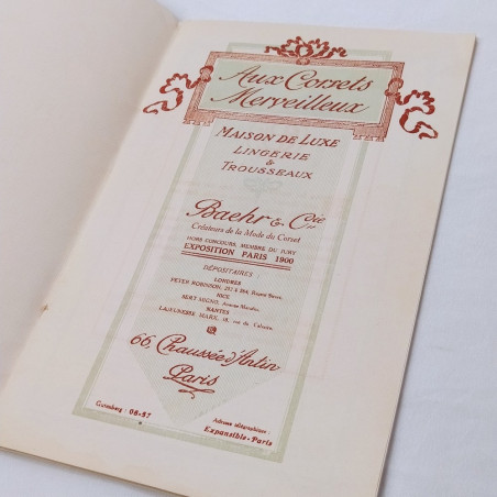 Lotto 2 cataloghi lingerie francese Baehr&C inizi '900 Buono