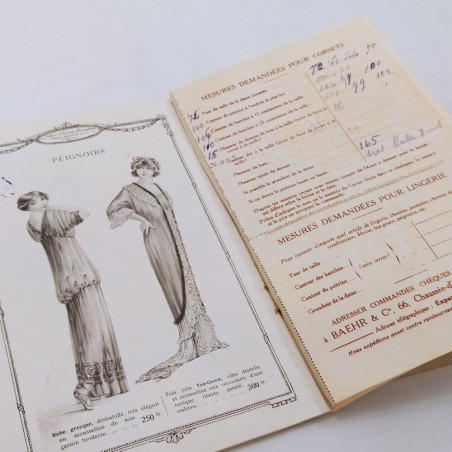 Lotto 2 cataloghi lingerie francese Baehr&C inizi '900 Buono