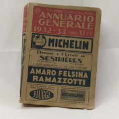 TCI Annuario Generale1932-1933 Anno XI E.F. 1120 pagine molto buono