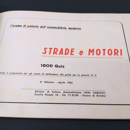 Libro Strade e motori L'esame di patente moderno Carlucci ed.