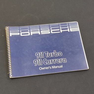 PORSCHE 911 Turbo & Carrera Owner's Manual Mod. 86 inglese