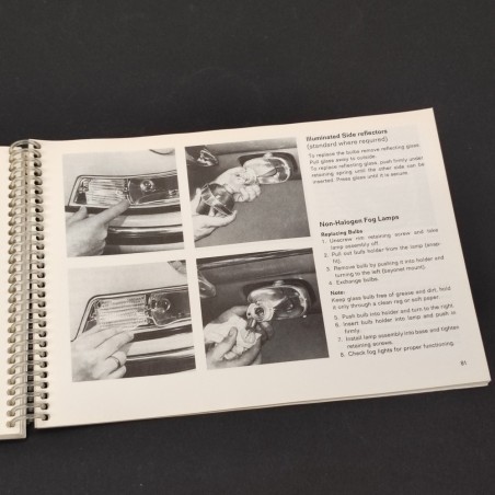 PORSCHE Type 911 S - 2,2 liter Owner's manual inglese 1971