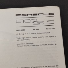 PORSCHE 911 SC Manuel Technique Repertoire d'Entretien 1981 2