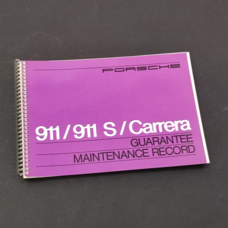 PORSCHE 911 911S 911 Carrera Guarantee Maintenance Record 1975