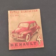 RENAULT 4 cv Notice d'Entretien Types R1062 R2072 N.E. 595